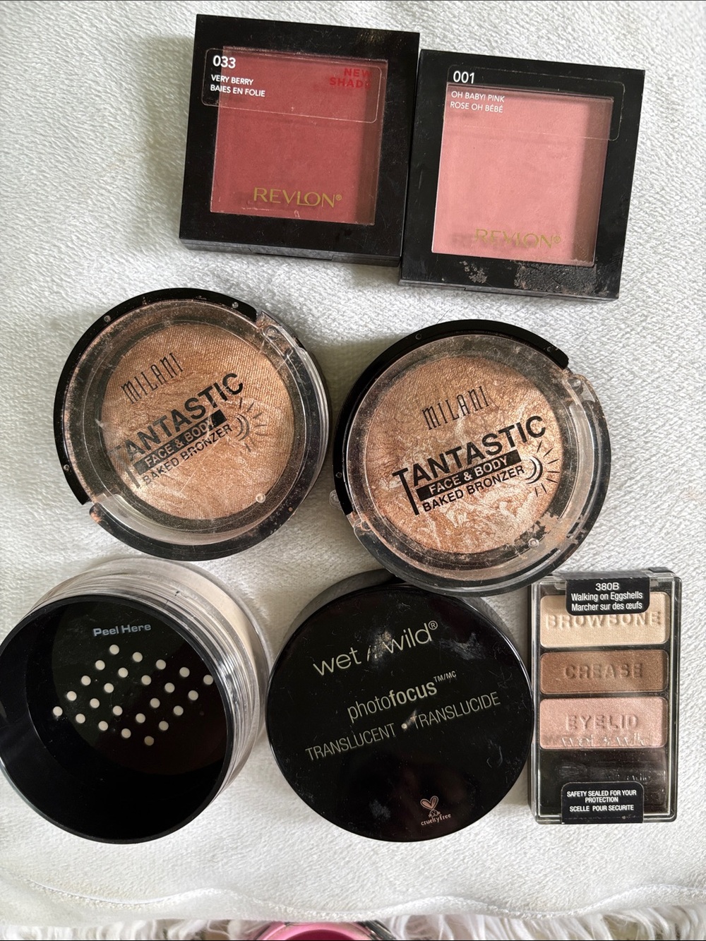Drug store makeup bundle,Milani, Wet n wild, Revlon blushes